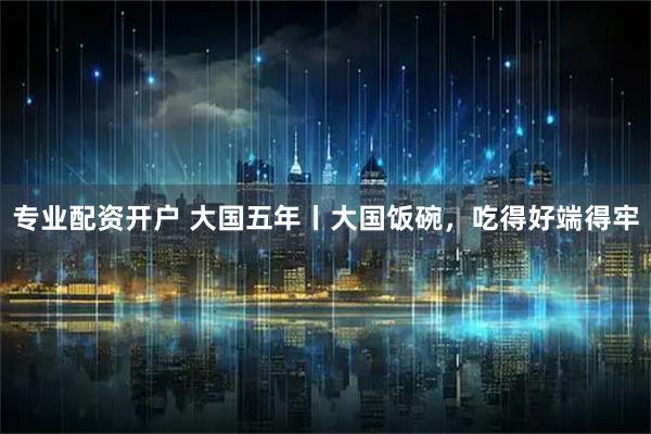 专业配资开户 大国五年丨大国饭碗，吃得好端得牢